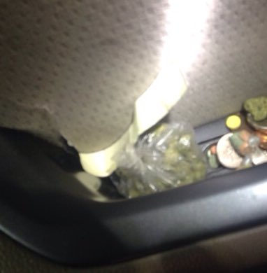 2 arrested after speeding car crashes into innocent motorist at 7th and Olive. Guns, drugs, mask found in vehicle