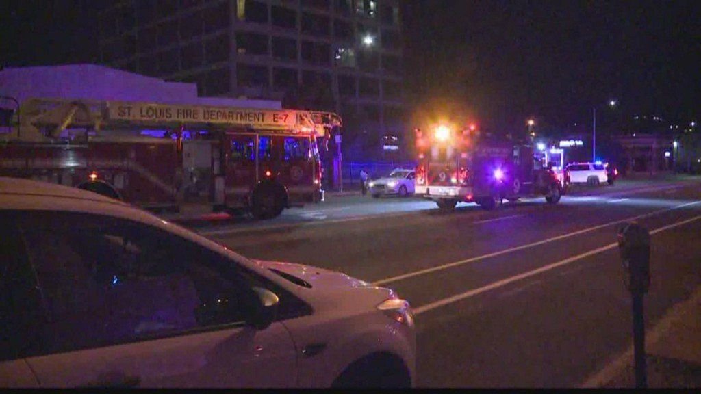 Two people are shot - just steps from police headquarters in downtown St. Louis  