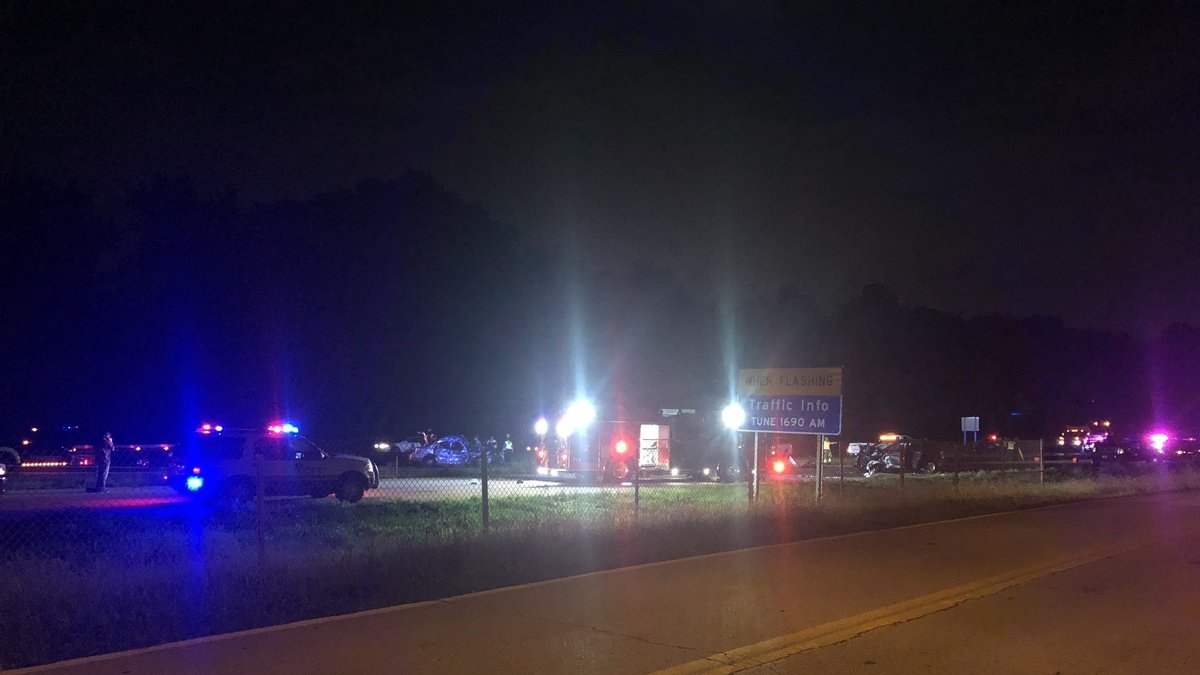 Two people are dead after a crash on I-35 near North Brighton Friday night. The crash happened around 11:15 Friday night.