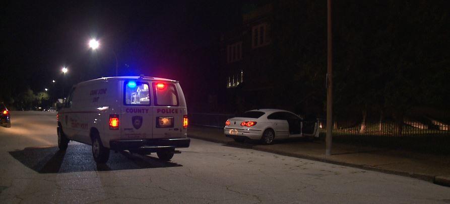Three men are on the run after an armed carjacking and pursuit in north St. Louis County overnight.