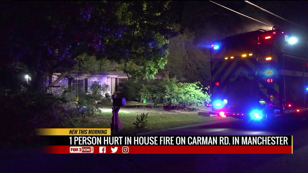 Person injured in house fire near Manchester, Missouri    