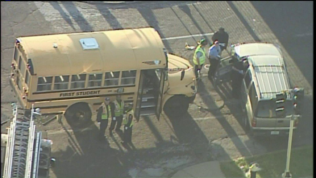 School bus accident in north St. Louis    
