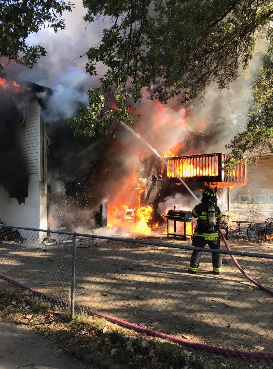 Firefighters battle house fire in Maryland Heights. There are no injuries to report and the cause of the fire is under investigation  