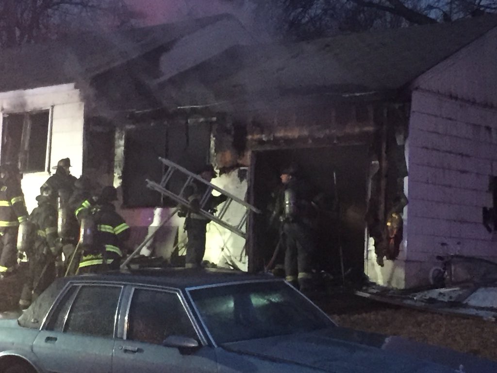 House/garage/car fire at 54th and Wabash   