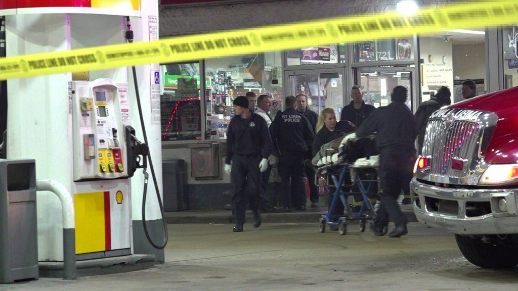 Bystander injured in gunfight at St. Louis gas station    