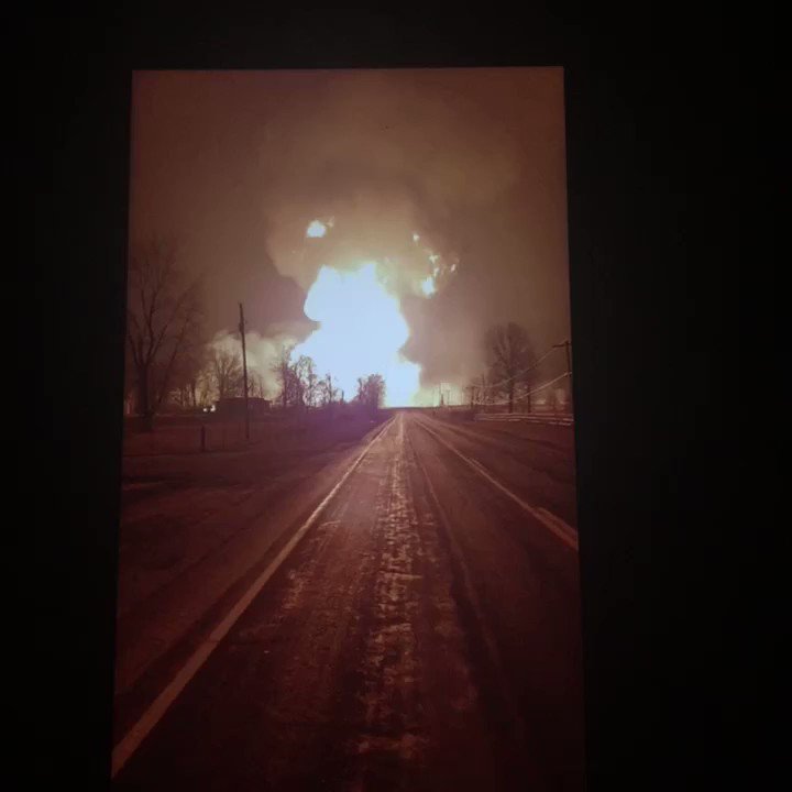 Audrain County emergency crews working on a natural gas pipeline explosion 1 mile north of Mexico.  No injuries or deaths reported at this time
