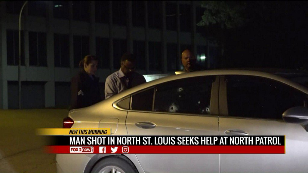 St. Louis shooting victim drives to police station for help    