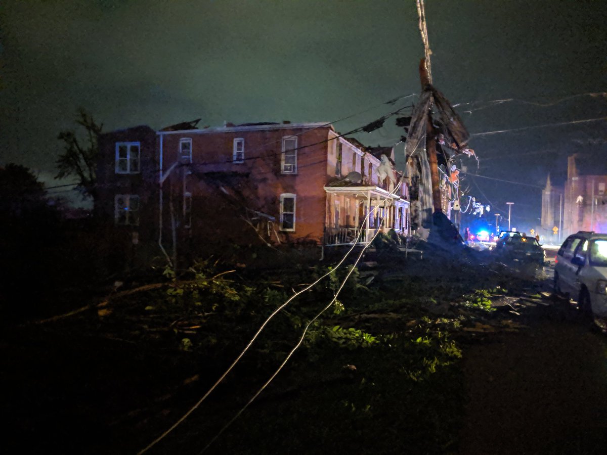 Sample of tornado damage in 500-600 blocks of E. Capitol in Jefferson City.   