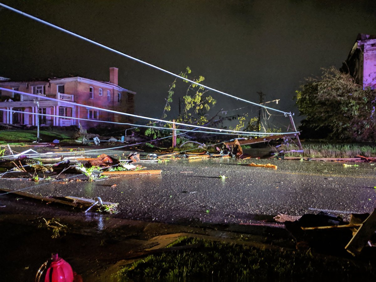 Sample of tornado damage in 500-600 blocks of E. Capitol in Jefferson City.   