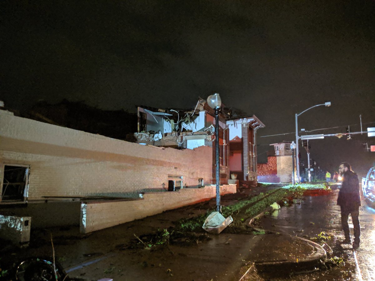 Sample of tornado damage in 500-600 blocks of E. Capitol in Jefferson City.   