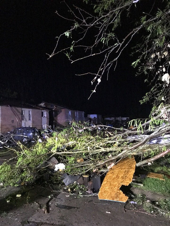 Violent tornado caused injuries and heavy damage. When it hit. it felt like an earthquake, Cindy Sandoval-Jakobsen. She took her daughter, who is blind, and the two hid in the only room in their house with no windows.   