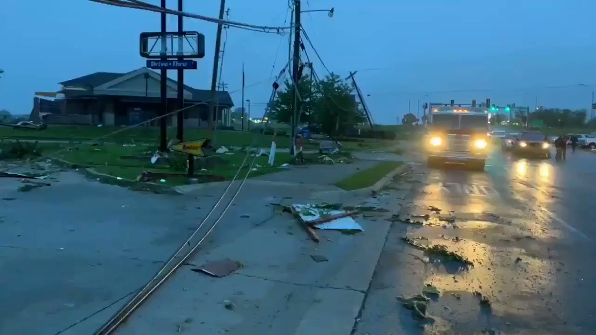 Jefferson City, Missouri took a direct hit from a large Tornado tonight as catastrophic damage 