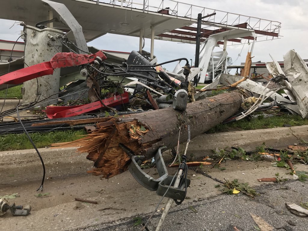 Tornado damage in Jefferson City