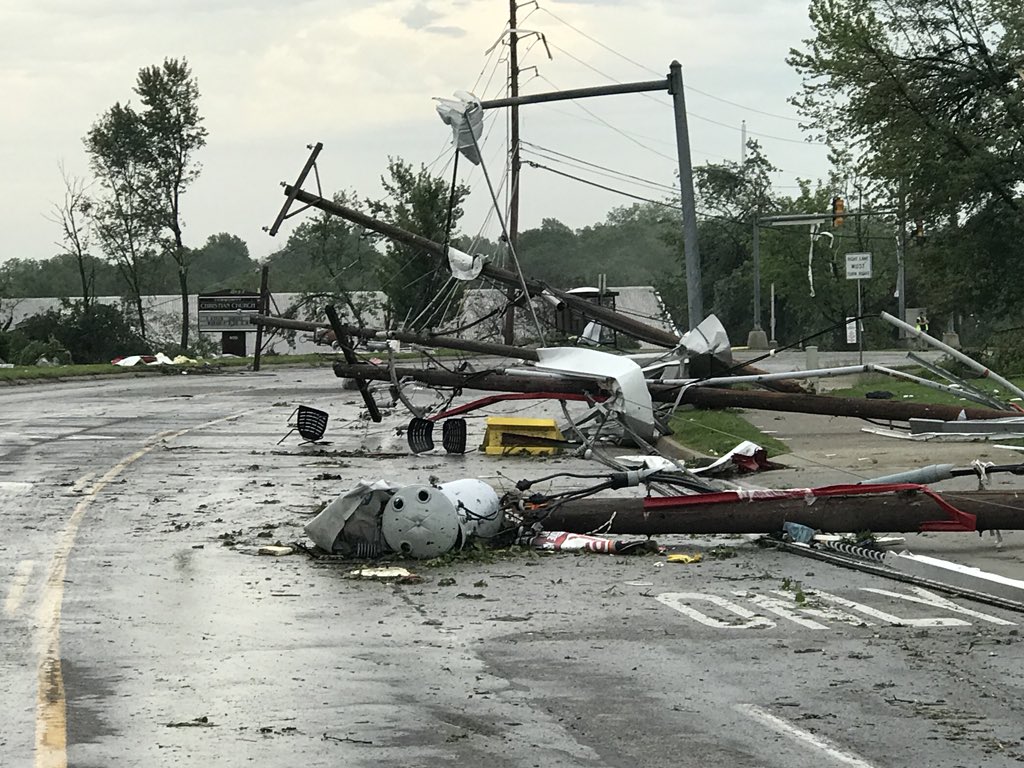 Tornado damage in Jefferson City