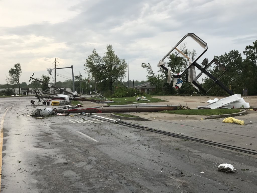 Tornado damage in Jefferson City