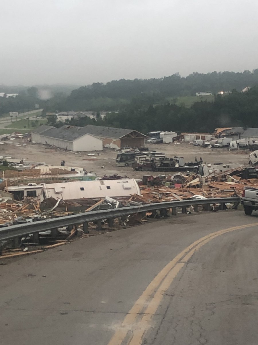 Donnie Braun Auto Repair in Cole County has been flattened