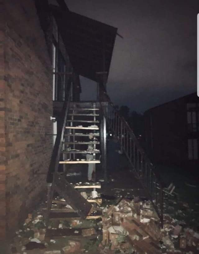 Lost everything they own last night.   