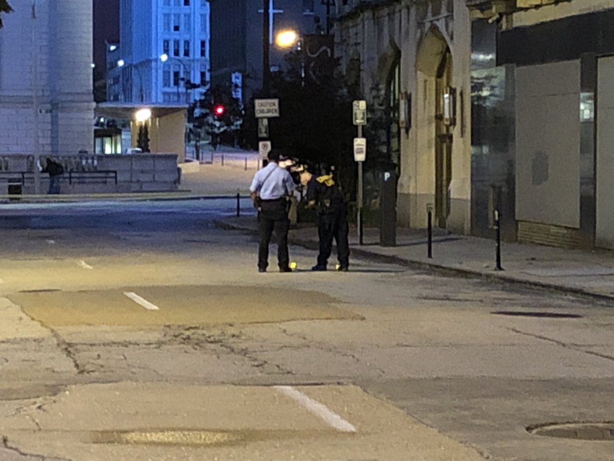 A male shooting victim arrived at the Justice Center early this morning. He had been shot in the rear end. Police are investigating TISL