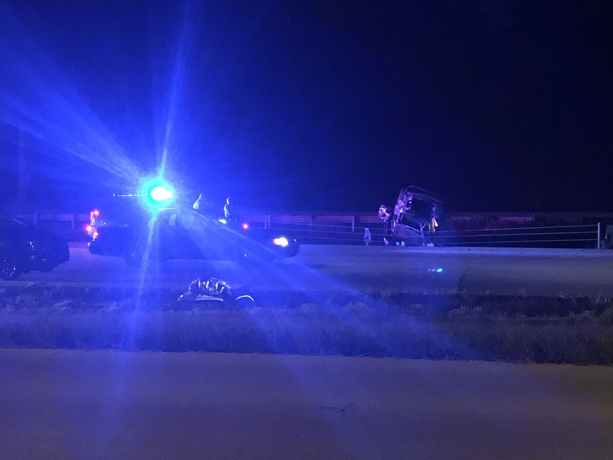 A man is dead and 4 other people seriously hurt after an accident on 169 Hwy, south of Barry Road. All 5 were ejected from the vehicle. Northbound lanes expected to reopen soon, southbound will be closed for a while