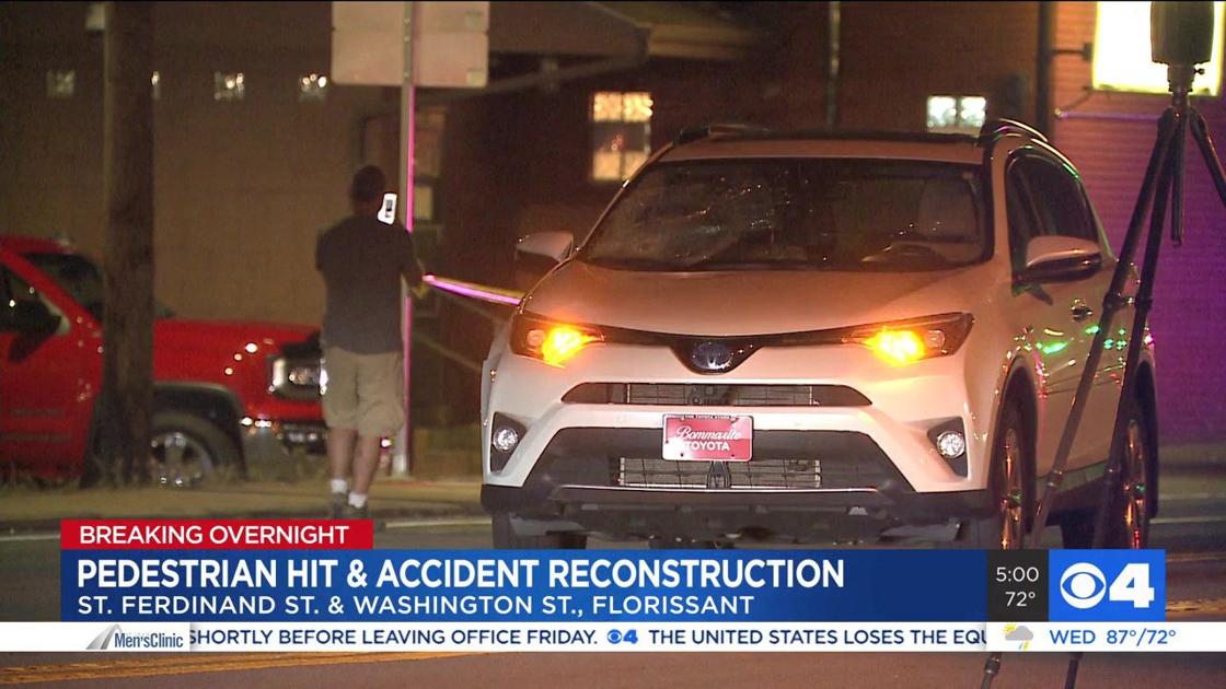 A pedestrian was taken to the hospital after being hit by a vehicle overnight.