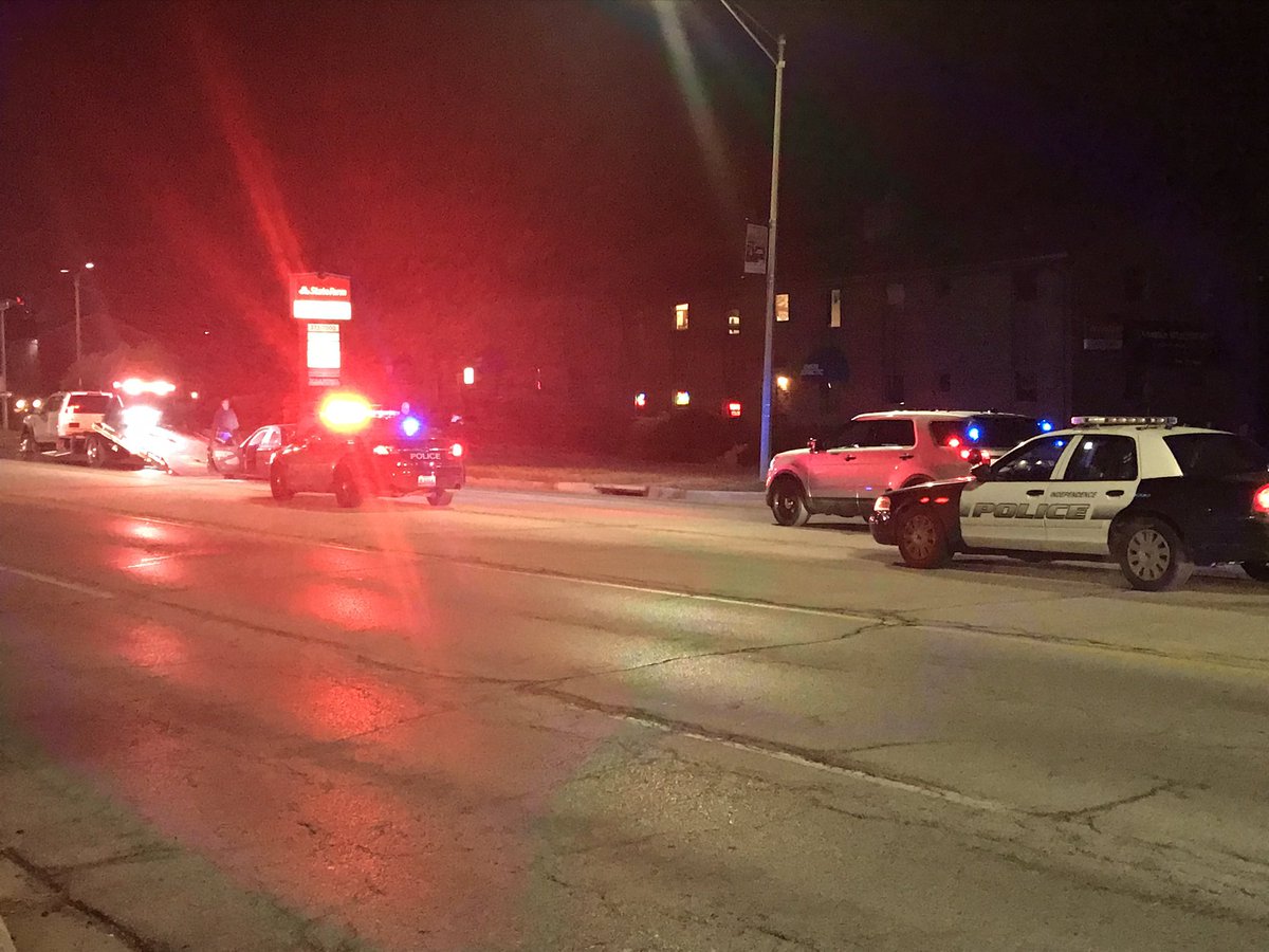 A slow-speed pursuit ended with one man under arrest at 40HWY and Noland Rd in Independence early this morning. ipdinfo says officers suspected the driver was intoxicated, he didn't pull over, so officers blew out his tires and took him into custody. No injuries