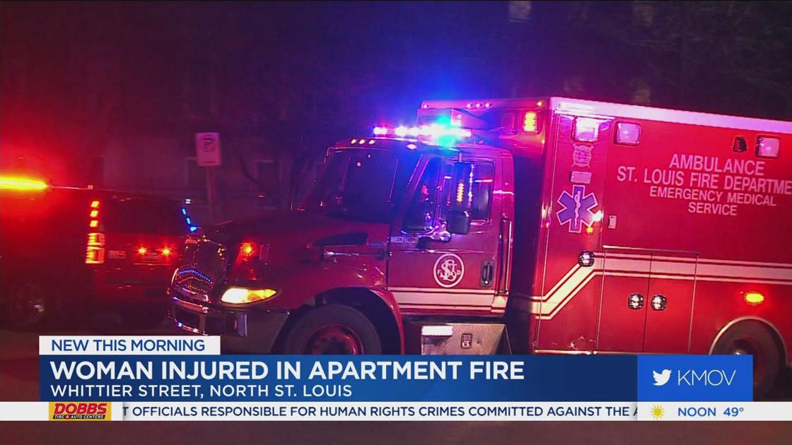 A woman was taken to the hospital following an overnight fire in north St. Louis.