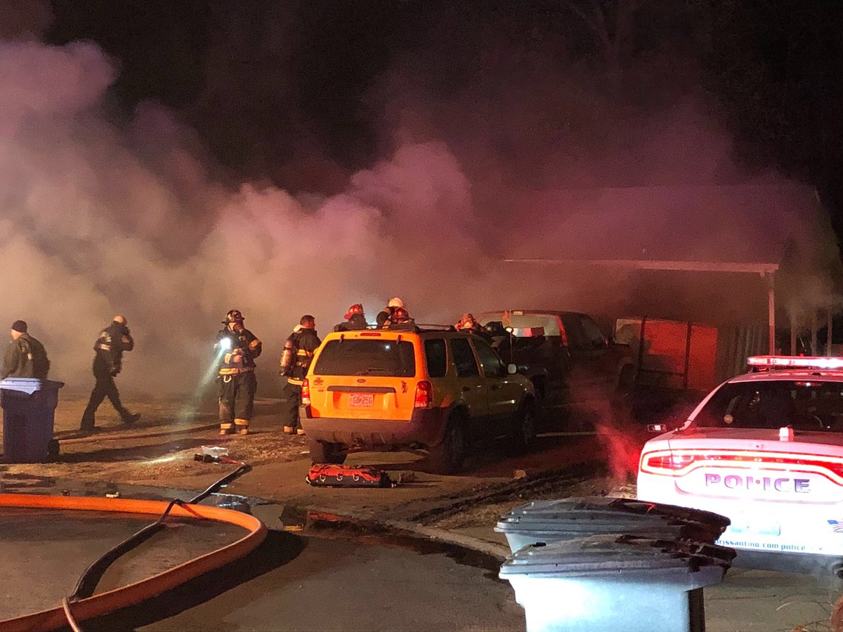 Fire crew are battling a 2-alarm house fire in Florissant