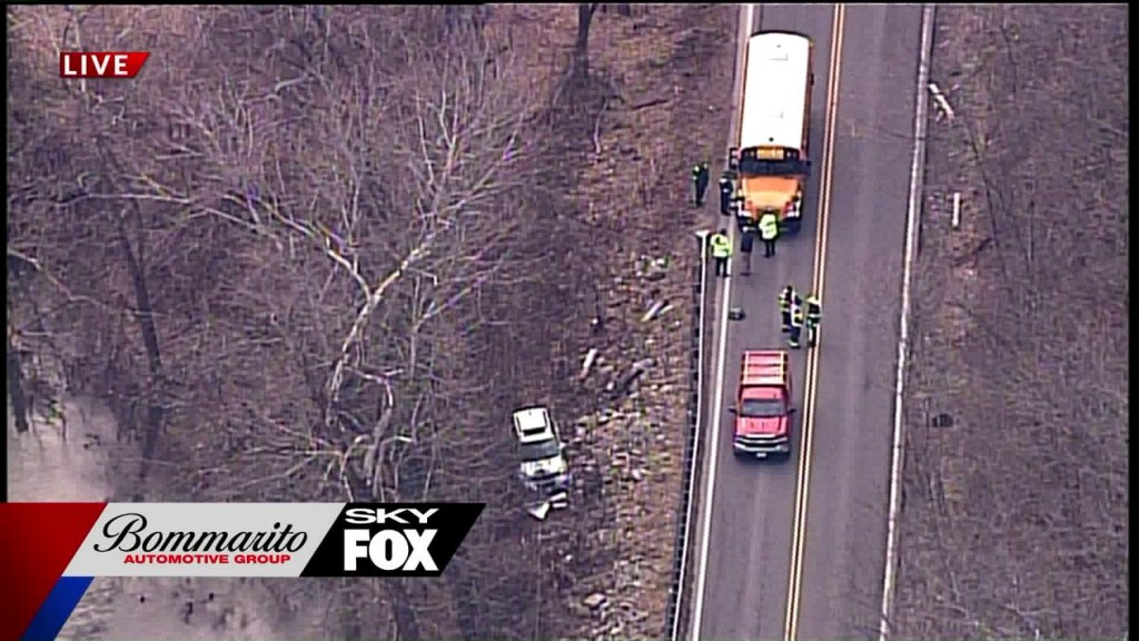 Power lines fall onto bus after crash in Eureka on Highway W, West of Boemler Road 