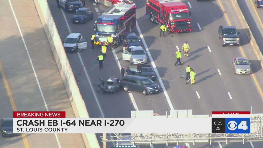6-car crash snarls traffic on EB I-64 near I-270