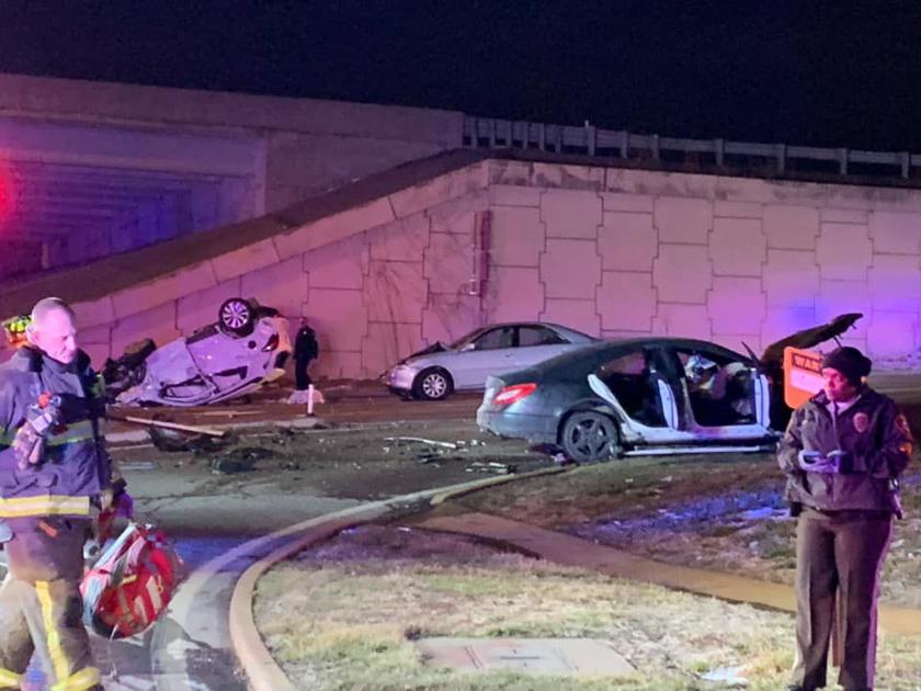 4 injured after car attempting to evade officers crashes in St. Louis County. A car involved in officers being shot  on West Florissant and Genevieve