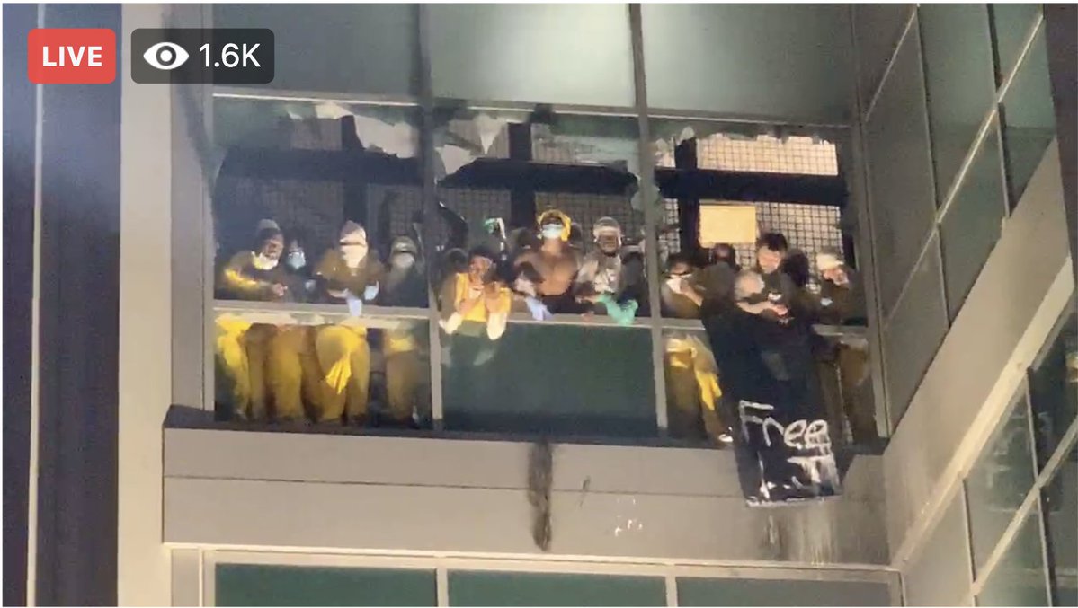 Prisoners in the jail in St. Louis have once again revolted and smashed through the windows