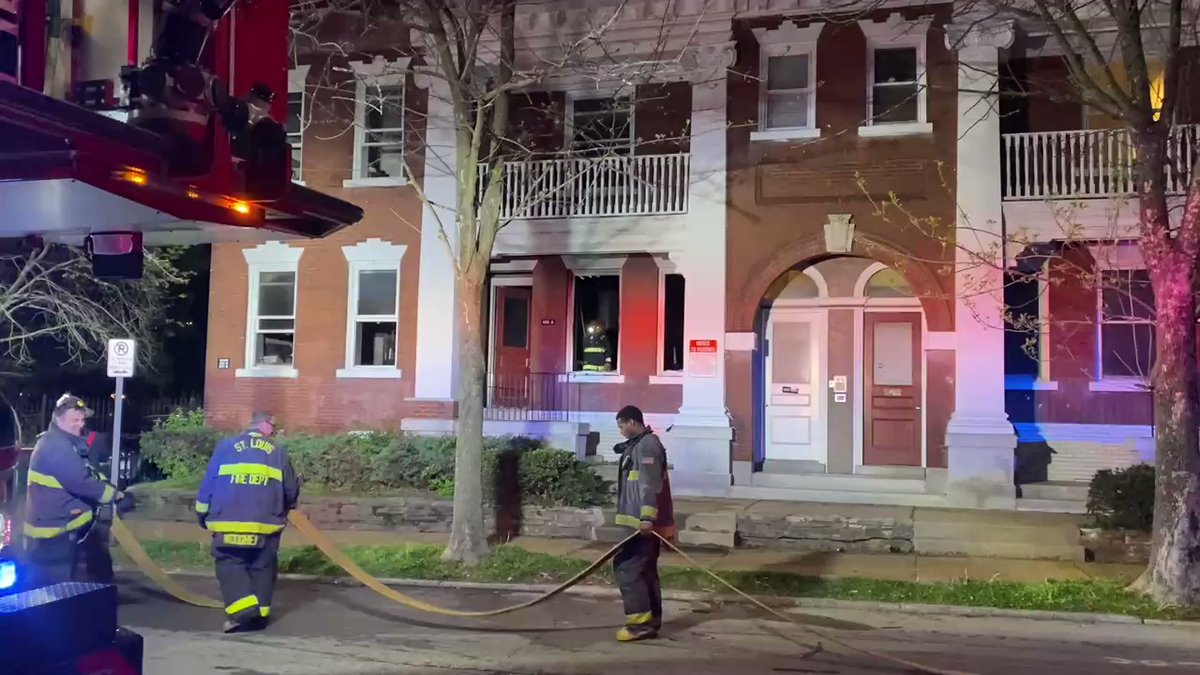 800blk of Goodfellow - Occupied two story brick apartment building, fire on the first floor. Primary search underway