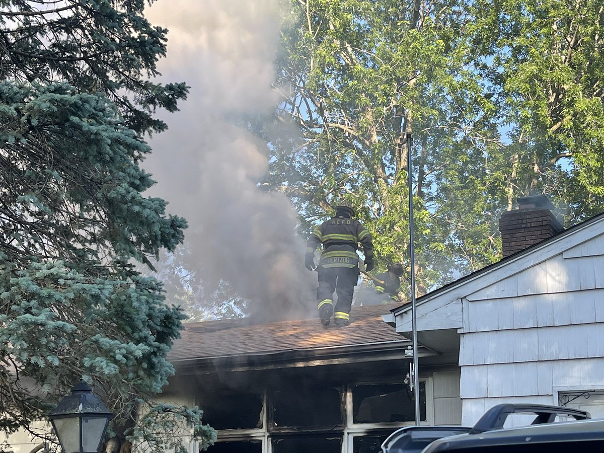 At 7:30 this morning we received a report of a house fire in the 6100 block of Lane Ave.   Crews responding were able to see smoke in the distance and ordered a working fire response. When crews arrived on scene heavy smoke and fire was showing.   Two small were deployed