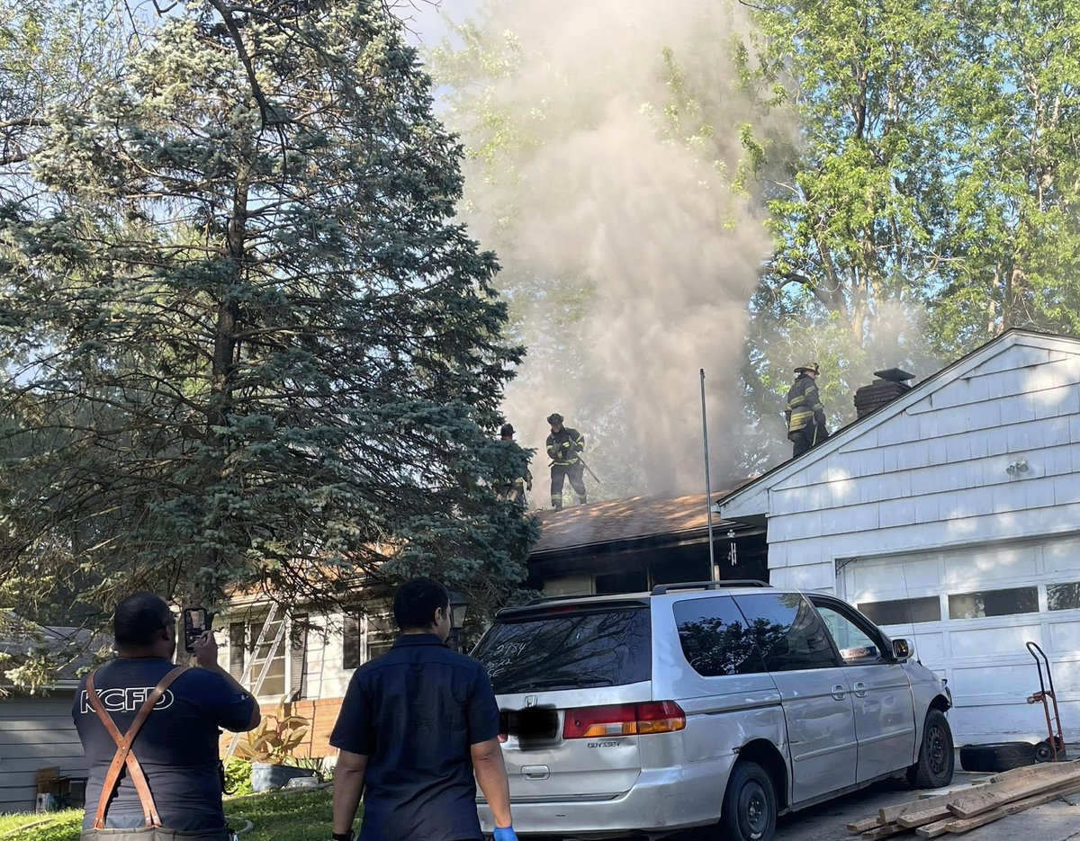 At 7:30 this morning we received a report of a house fire in the 6100 block of Lane Ave.   Crews responding were able to see smoke in the distance and ordered a working fire response. When crews arrived on scene heavy smoke and fire was showing.   Two small were deployed