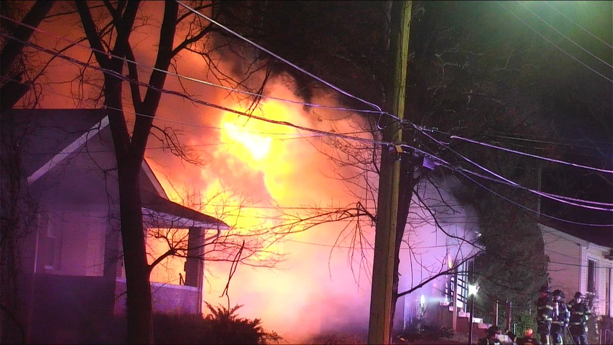 Community Fire on scene of a fully involved house fire in the 2800 block of Lyndhurst in north St. Louis County
