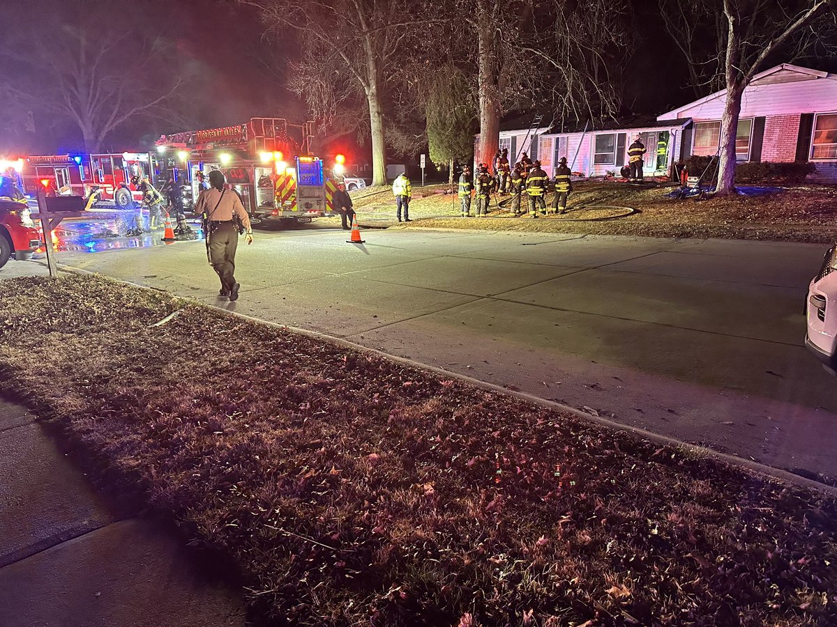 Fire in a vacant home on the 2900 block of Heatherton Dr in Florissant. When fire crews arrived, flames were shooting through the roof of the home. No one was injured. The cause of the fire is being investigated