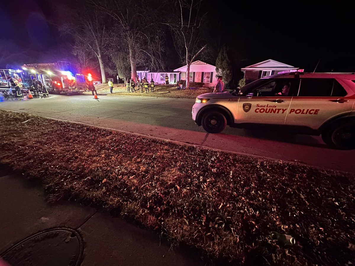 Fire in a vacant home on the 2900 block of Heatherton Dr in Florissant. When fire crews arrived, flames were shooting through the roof of the home. No one was injured. The cause of the fire is being investigated