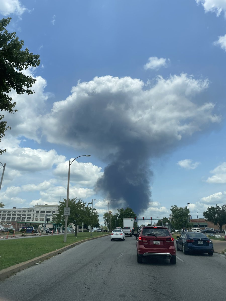 Warehouse fire in the 8200 block of Hall.