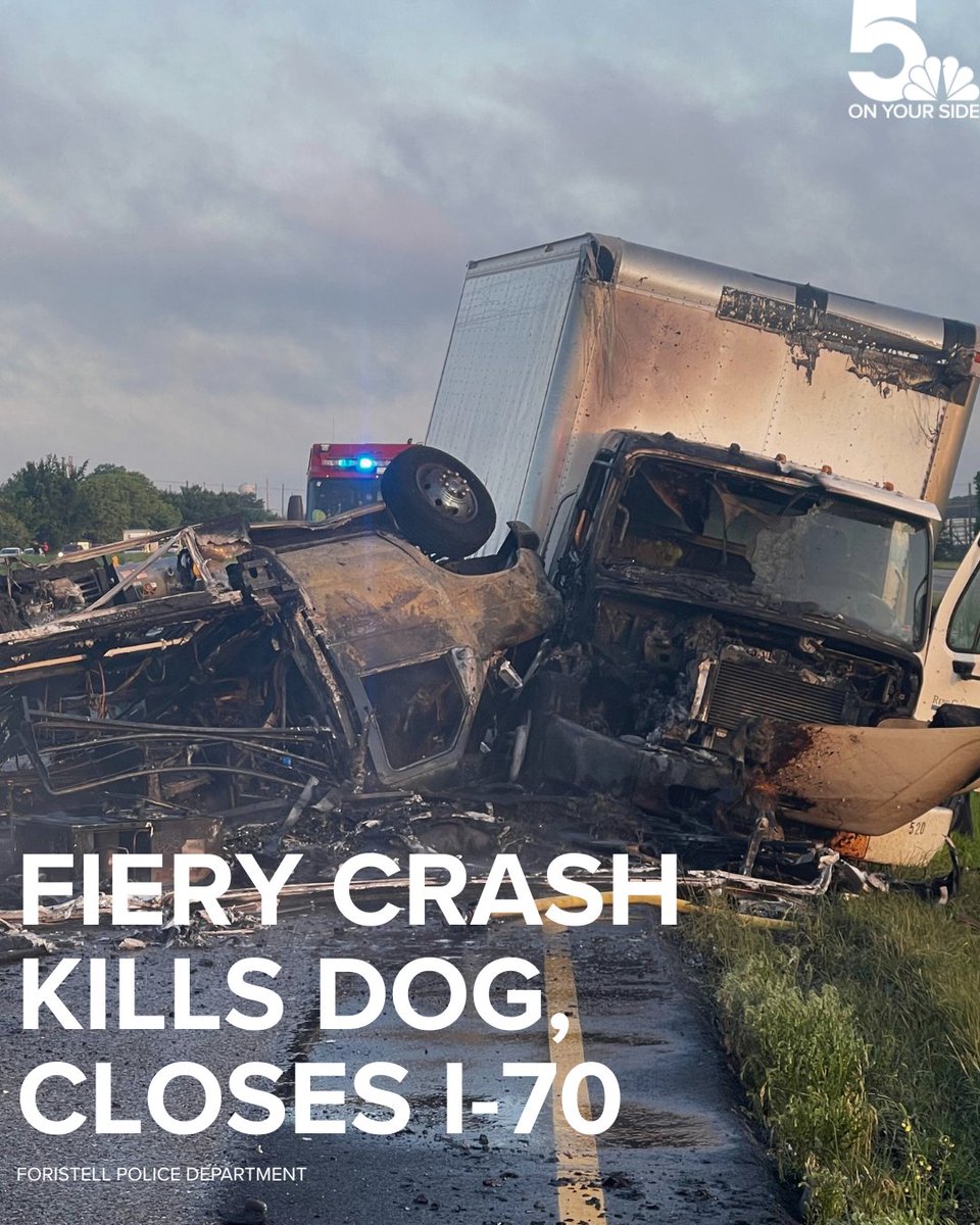 A couple's RV trip from New Jersey to Kansas was suddenly cut short by this morning's fiery crash on I-70 near Wright City.