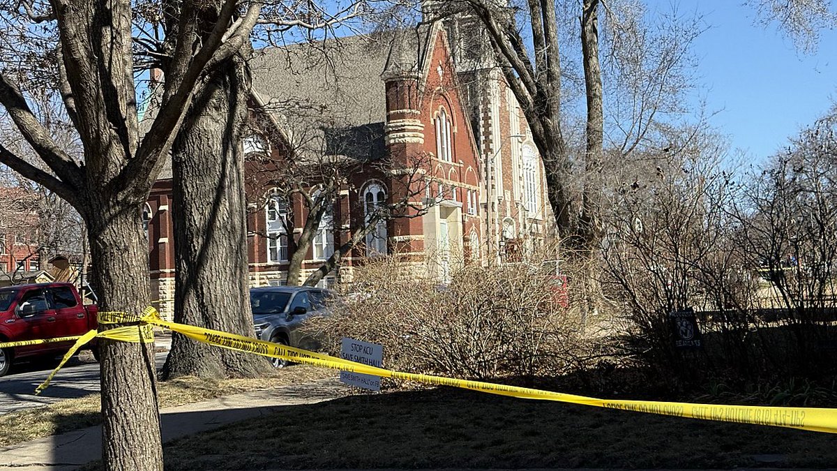 Four people, including a police officer, were injured in a shooting outside a funeral service at a church in Kansas City’s Scarritt Point neighborhood Friday morning, police said.