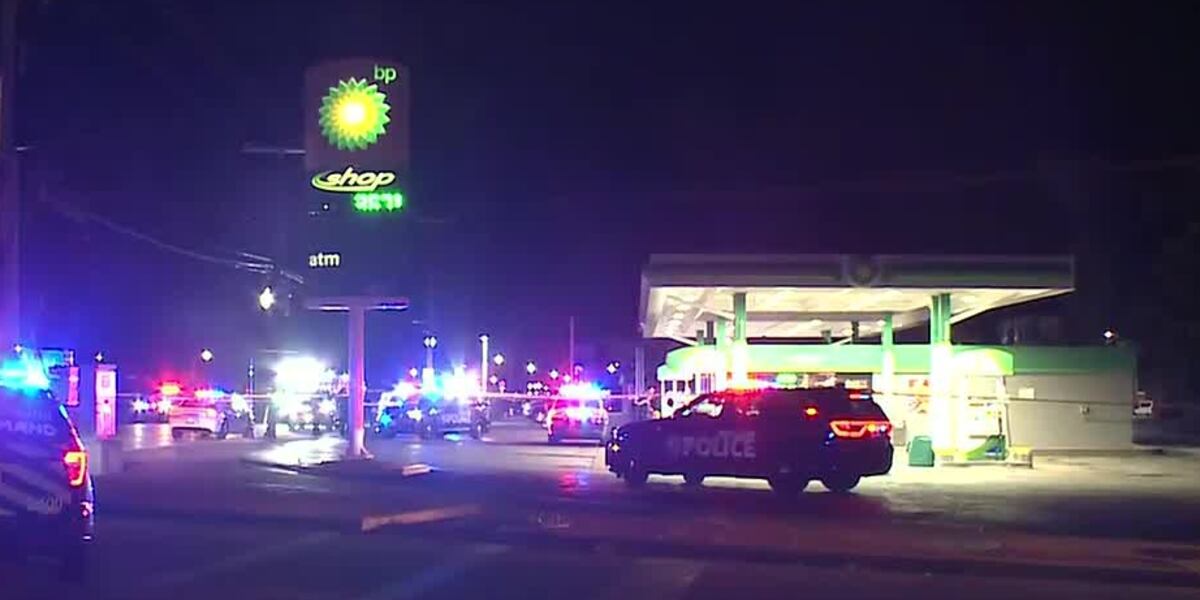 A mother who had just bought slushies for two of her children was shot and killed at a gas station while walking back to her car
