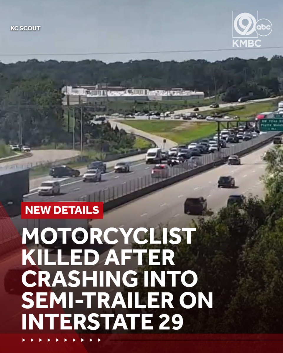 A motorcyclist was killed Wednesday afternoon after a high-speed crash with a semi-trailer sparked a fire on southbound Interstate 29: