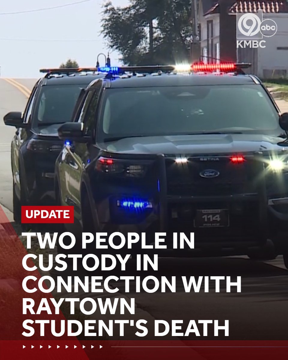 Police confirm two people have been taken into custody in connection with the shooting of a Raytown High School student across the street from the school Wednesday